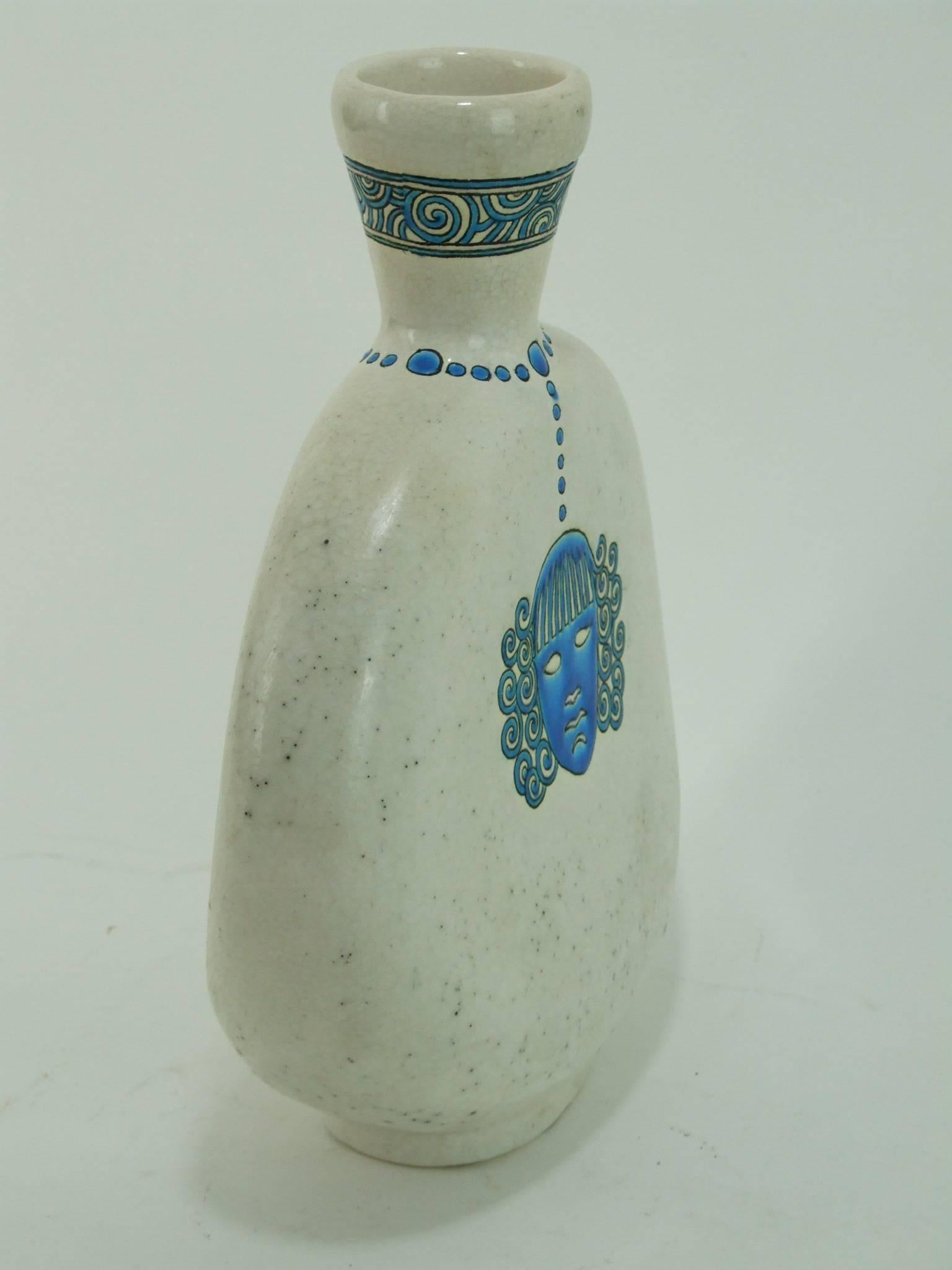 Glazed Longwy Vase for Primavera For Sale
