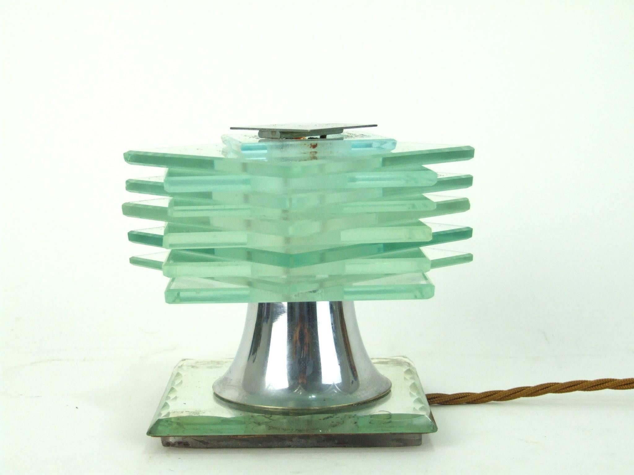 Art Deco Modernist Table Lamp by Desny  For Sale