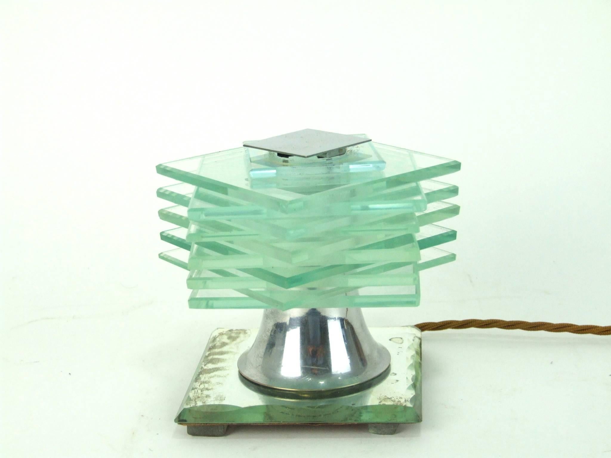 French Modernist Table Lamp by Desny  For Sale