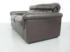 Soft Leather Two-Seat Sofa by Oy BJ Dahlqvist Ab for BD Furniture Finland