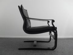 Leather Lounge Chair by Ake Fribytter for Nelo, Sweden, 1970s