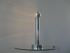 Minimalist Chrome Targetti Style Table Lamp, 1960s