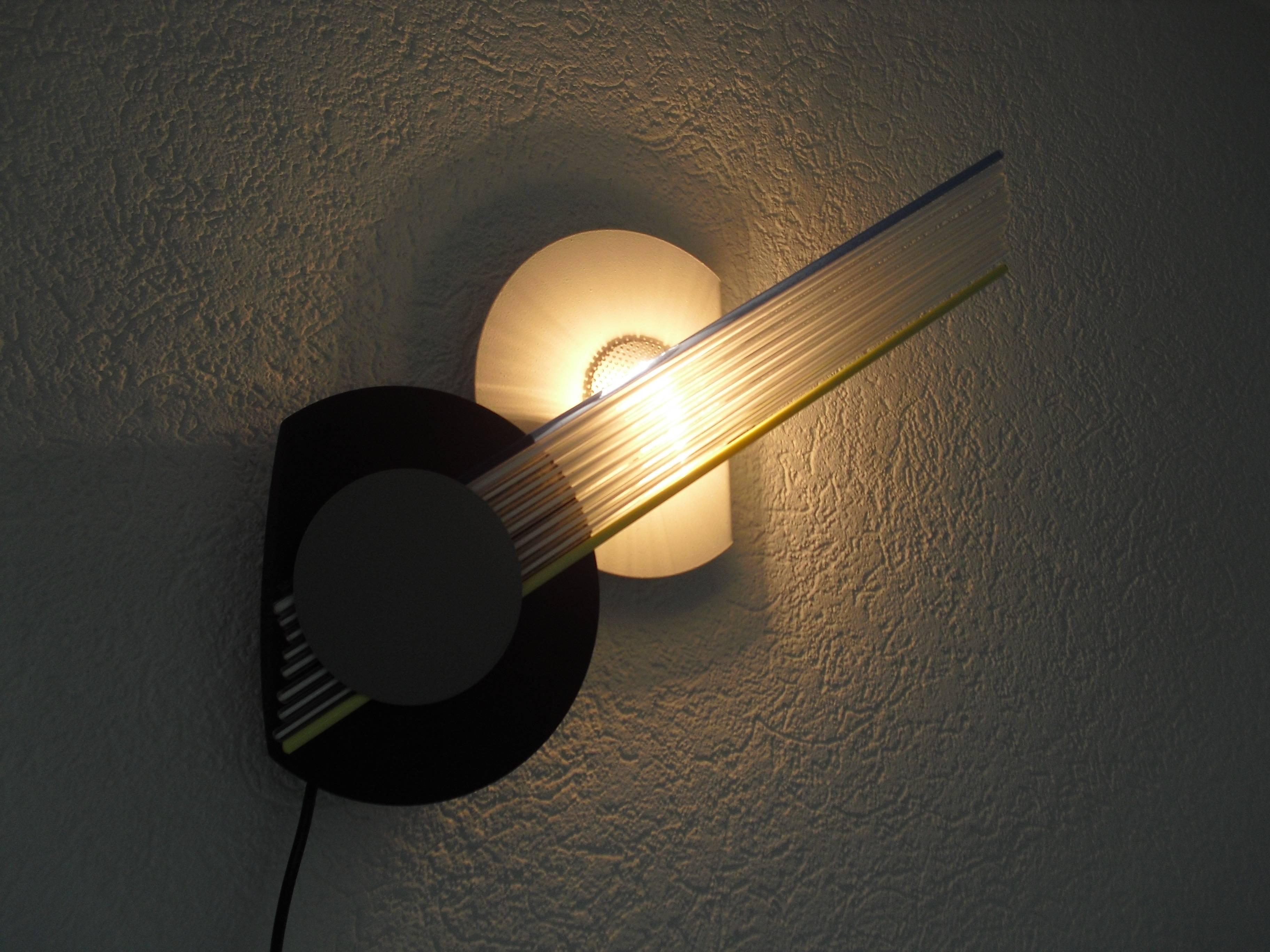 Radical Design Neogetti Italy Wall Lamp Memphis Style, 1980s 2