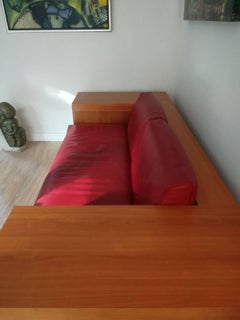 Art Deco Cassina Robie 3 Two-Seat Leather Sofa by Frank Lloyd Wright