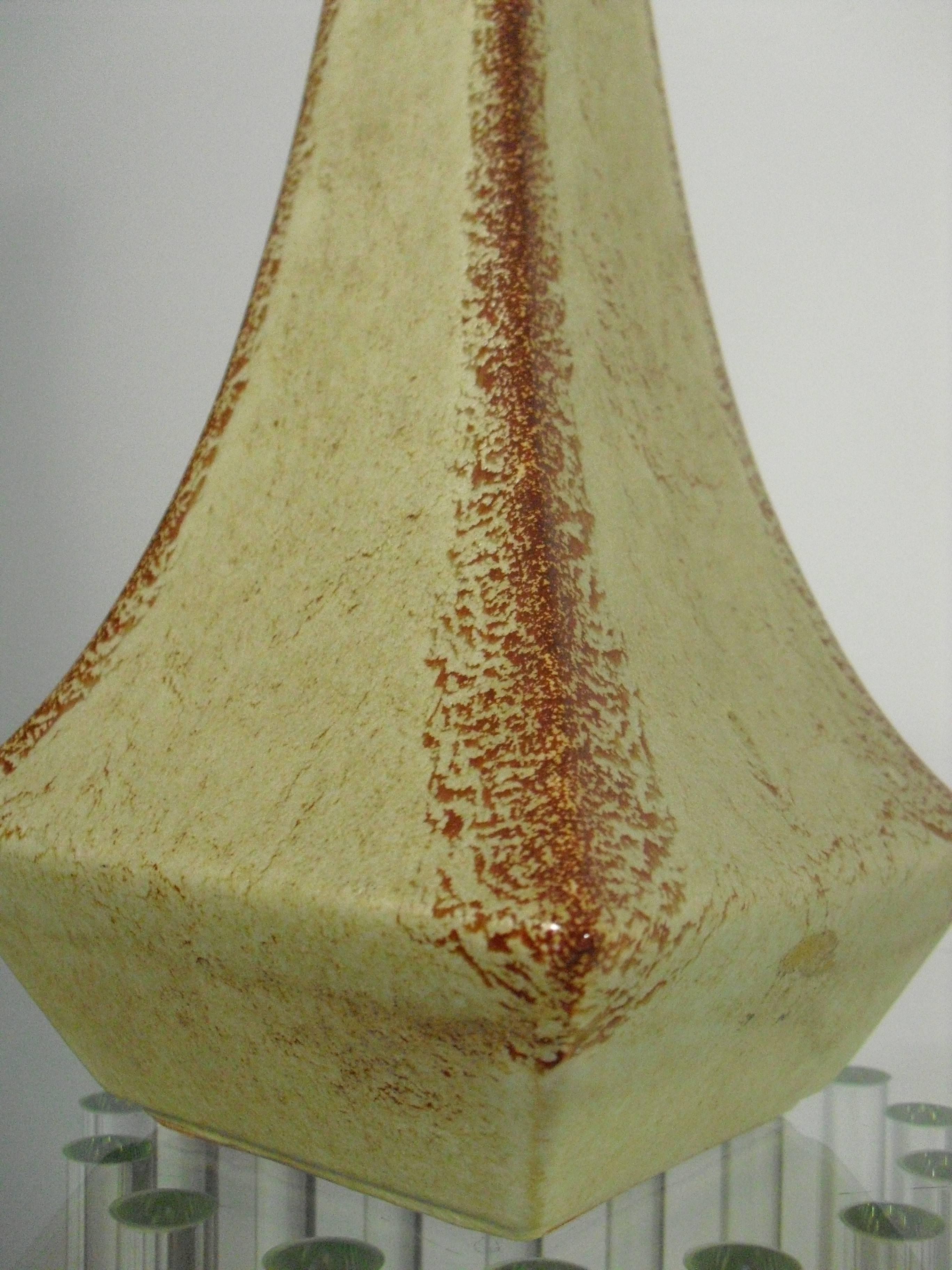 This Italian ceramic vase is designed by Bertoncello Italy during the 1960s.
Numbered 151.

Dimensions: H 35 cm x W 14 cm x D 14 cm.
Condition: Very good.
 
