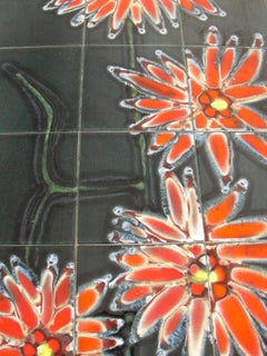 Mid-Century Modern Artistic Ceramic Tile Coffee Table by Adri Belgium, 1960s