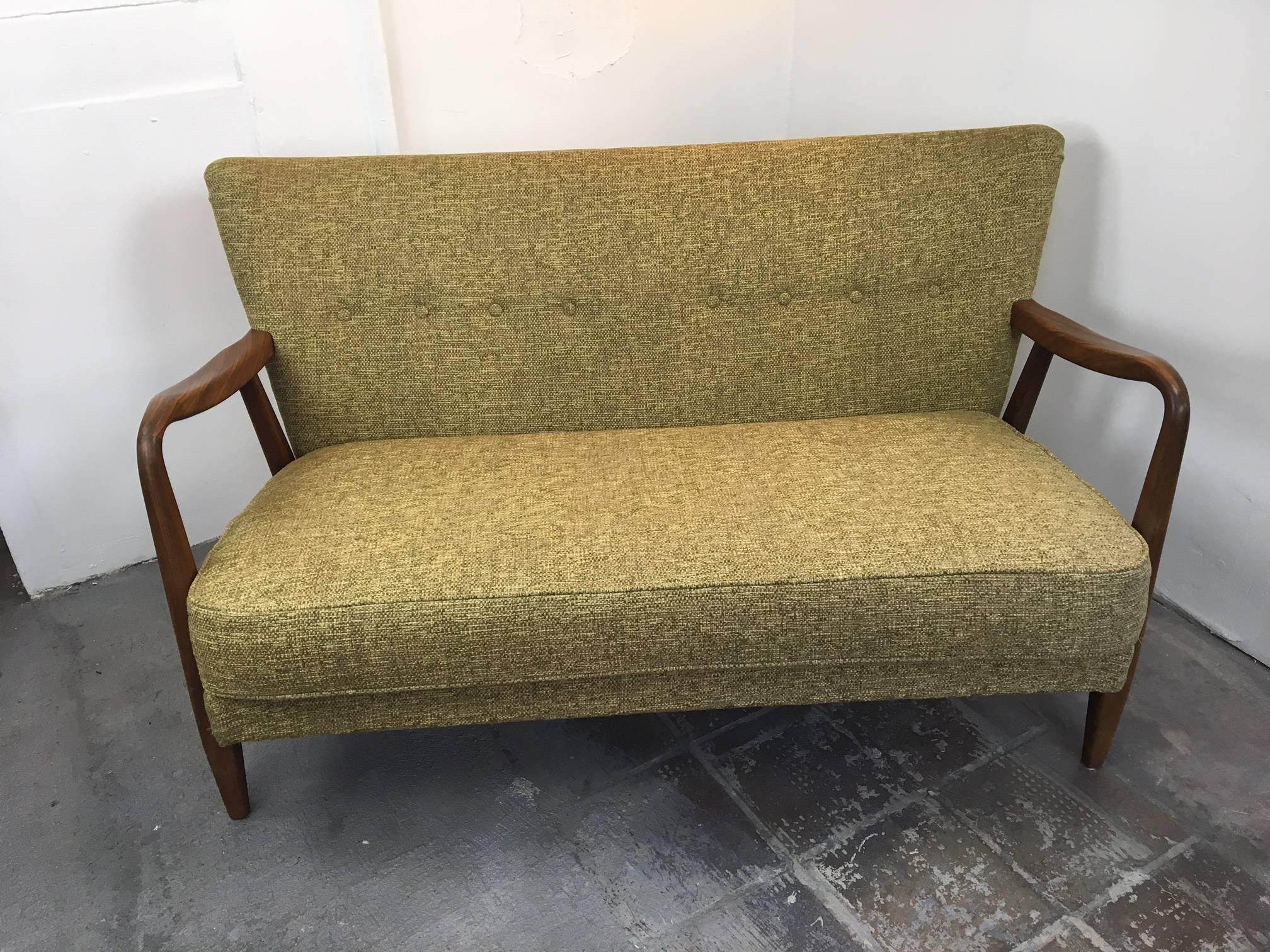 Elegant Danish Mid-Century Modern Two-Seat Sofa, 1950s 1
