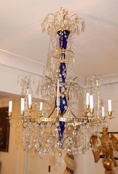 Late 18th Century, Russian Gilt Bronze and Crystal Chandelier