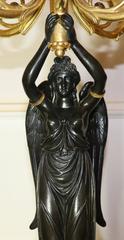 Pair of Empire Gilt Bronze Candelabra Attributed to Pierre Victor Ledure