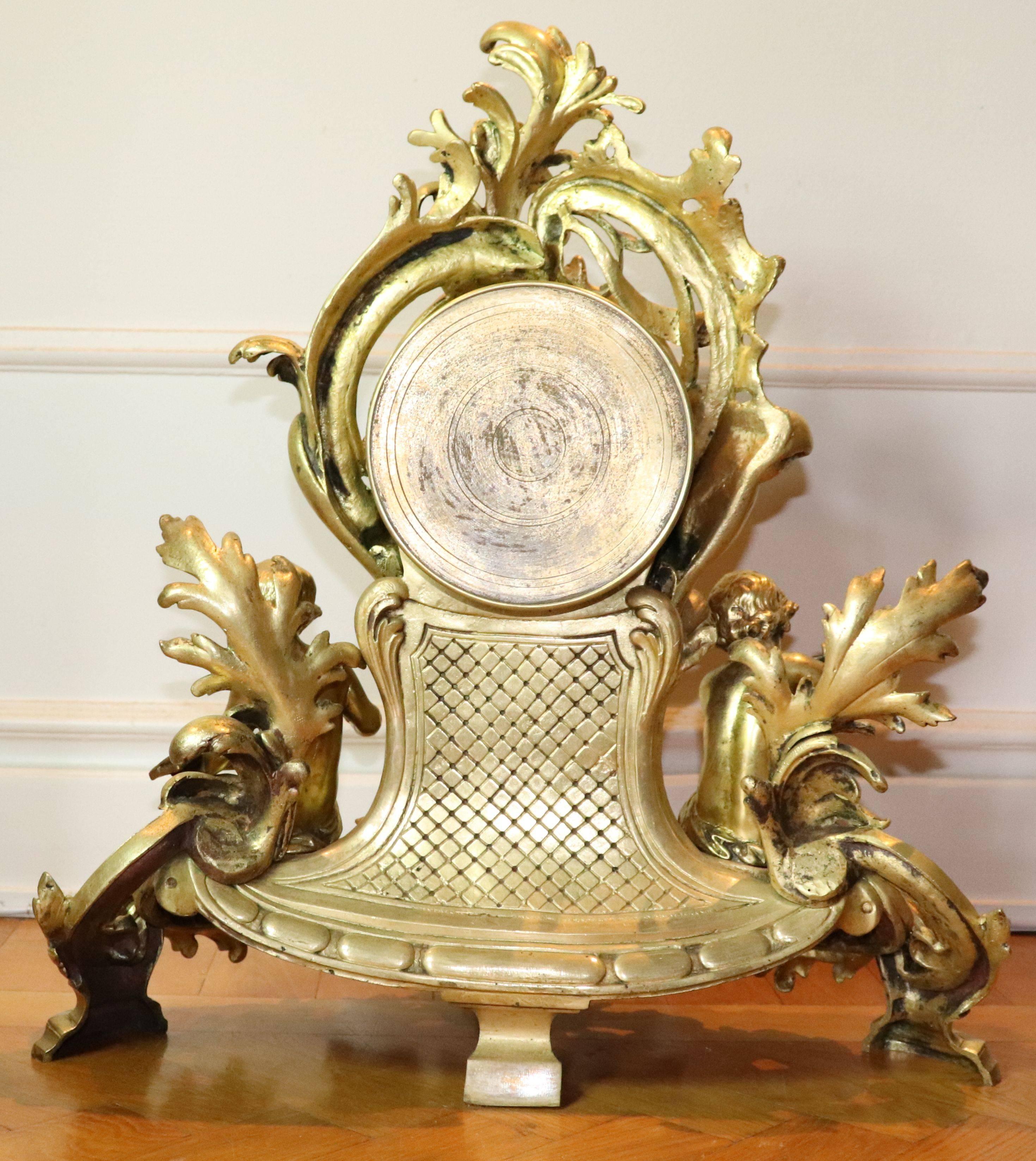 Rococo Gilt Bronze Mantle Clock Dehemant / Duplessis For Sale 1