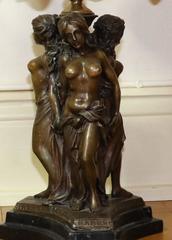 Pair of Louis XVI Gilt Bronze Candelabra with Rock Crystal and Amethyst