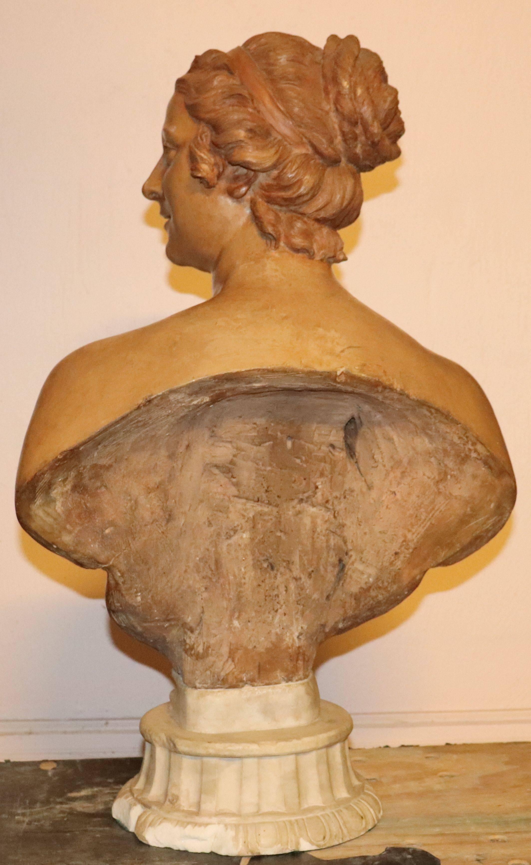 Middle of 18th Century, French Terracotta Bust In Good Condition For Sale In Stockholm, SE