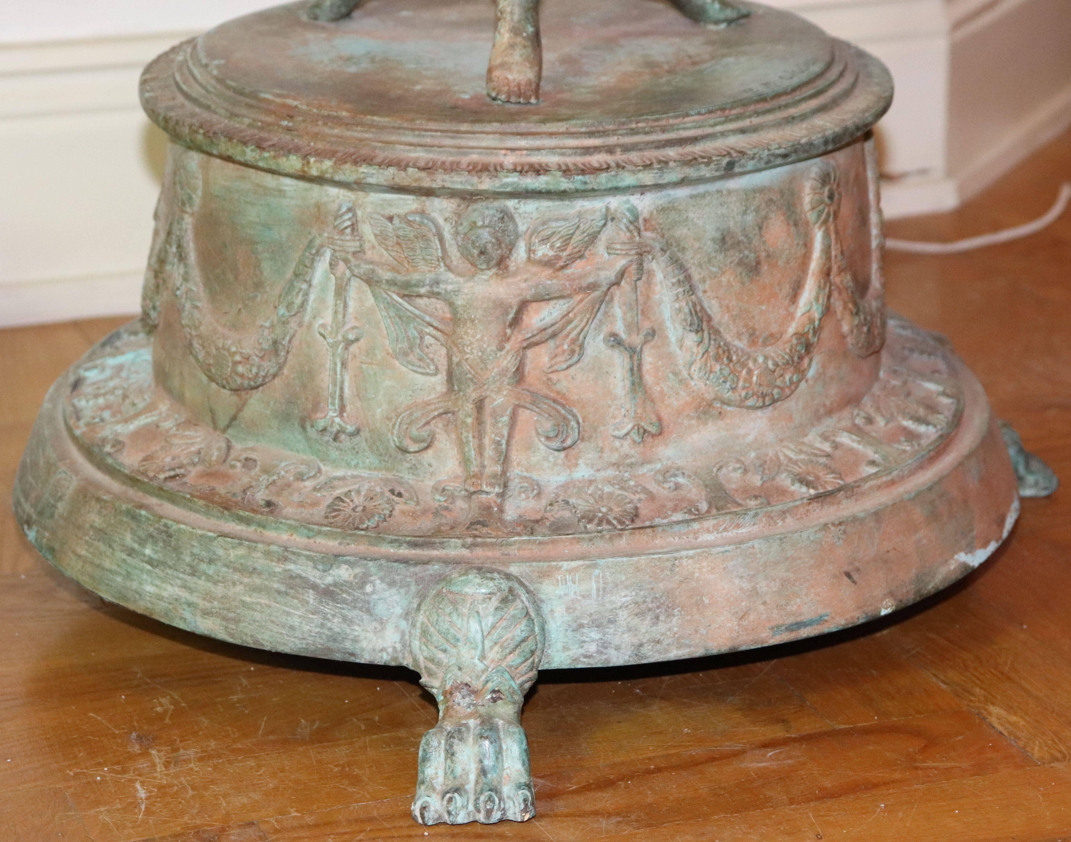 Pair of 19th Century or Earlier Bronze Planters/Urns For Sale 1