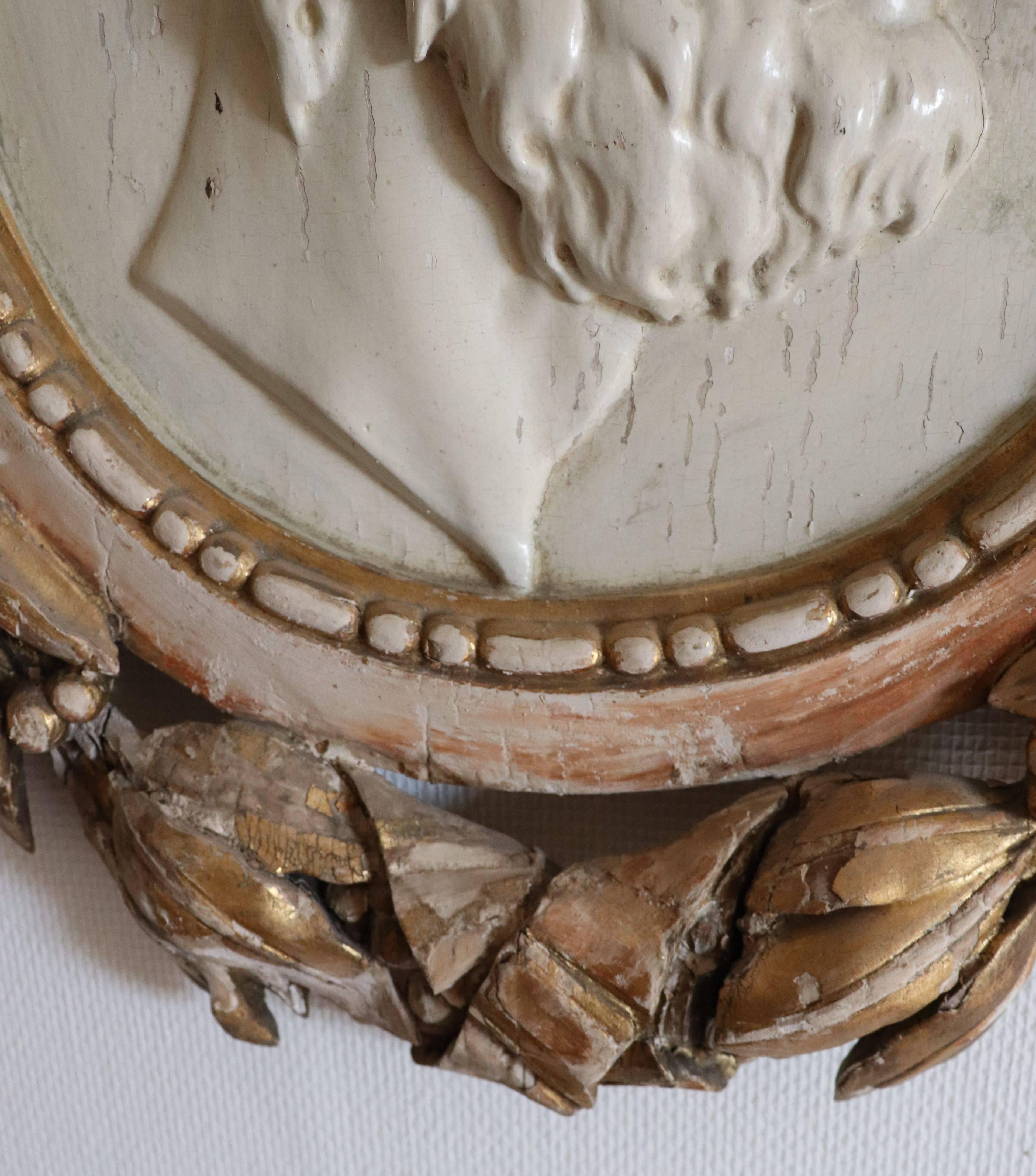 Hand-Carved Baroque Giltwood Wall Decoration For Sale