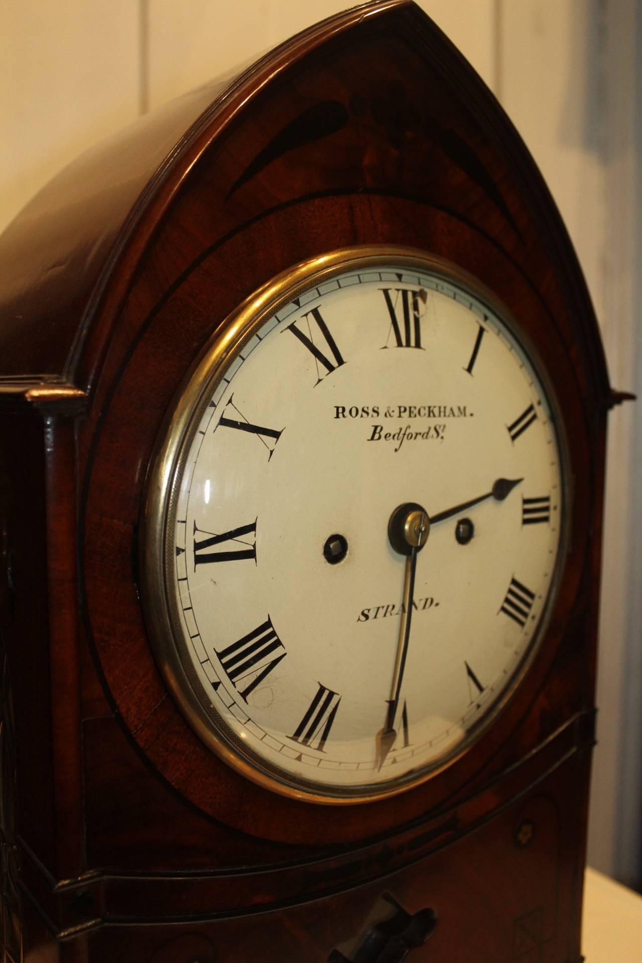 Great Britain (UK) Early 19th Century Regency London Clock.  Circa 1820.