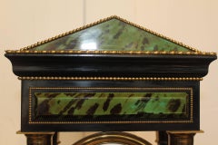 Mid-19th Century French Timber Portico Clock by Eugene Williez