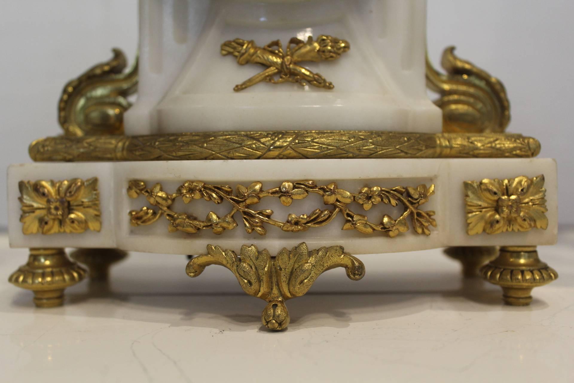 19th Century French Clock Garniture by A.D.Mougin For Sale 5