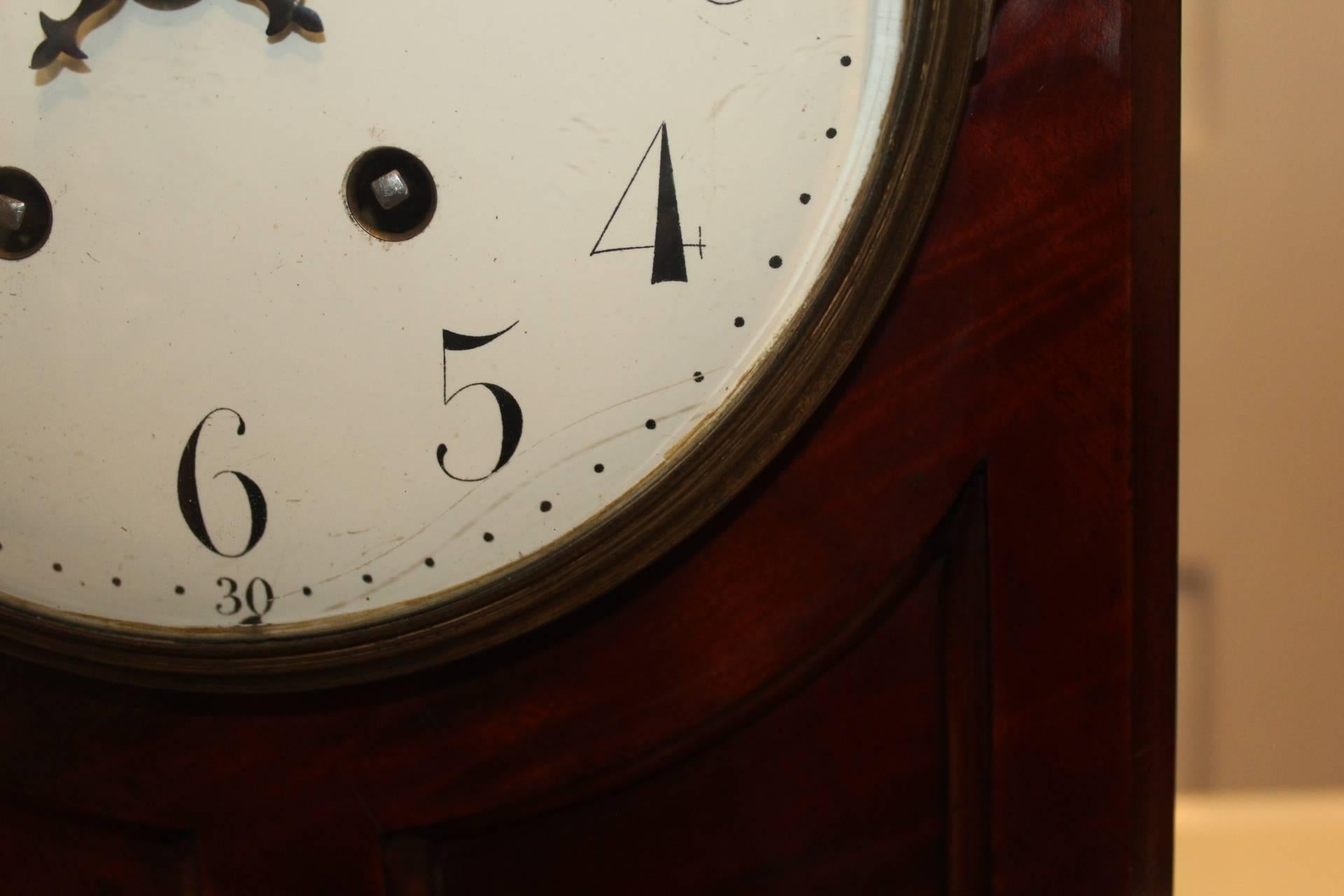 Edwardian Mahogany Table or Mantel Clock For Sale 3