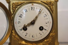 Early 20th Century French Ormolu and White Marble Mantel Clock