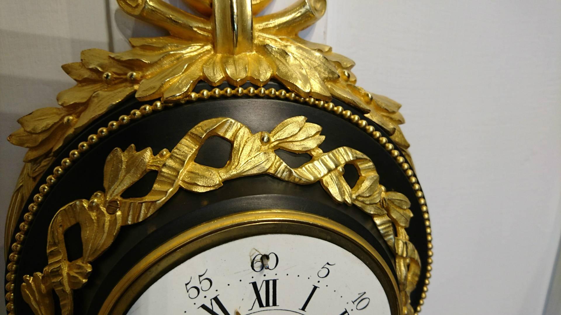 French Ormolu and Patinated Cartel Clock by S.Marti, Paris, circa 1900 In Good Condition For Sale In Dublin, IE