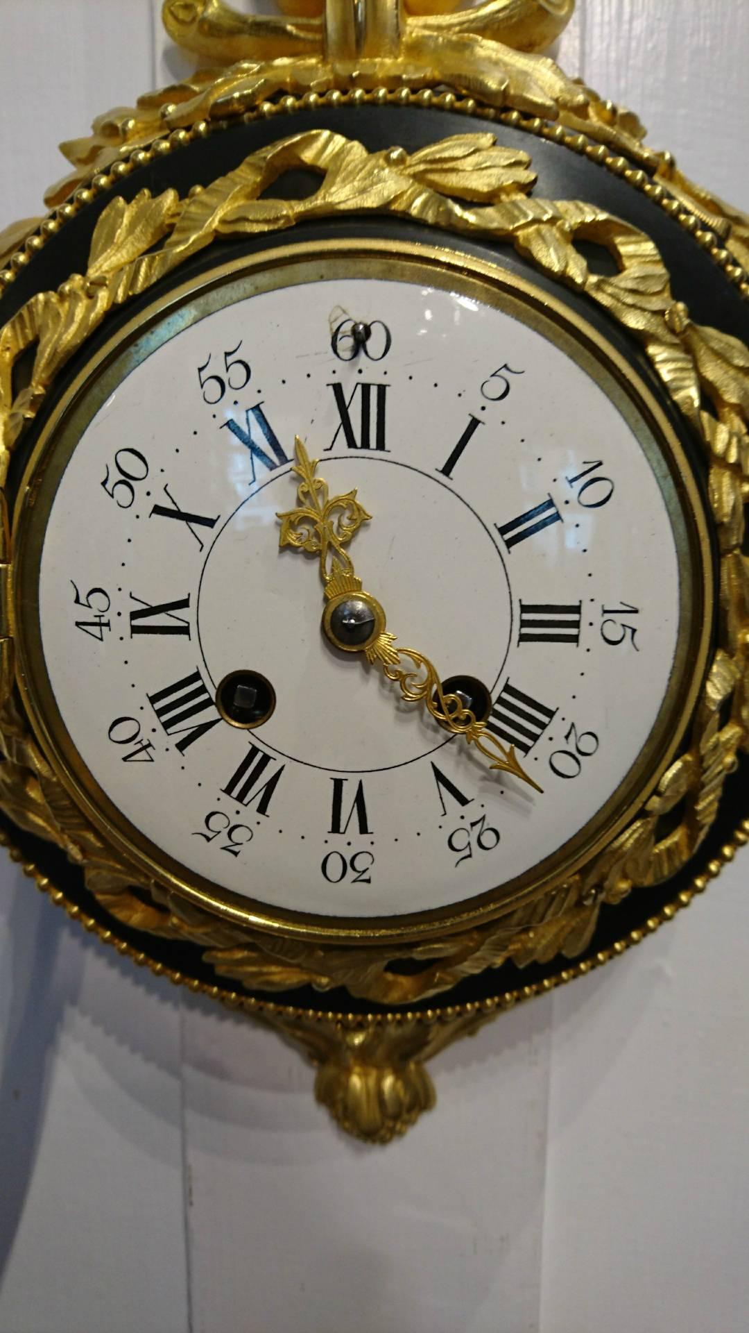 French Ormolu and Patinated Cartel Clock by S.Marti, Paris, circa 1900 For Sale 1