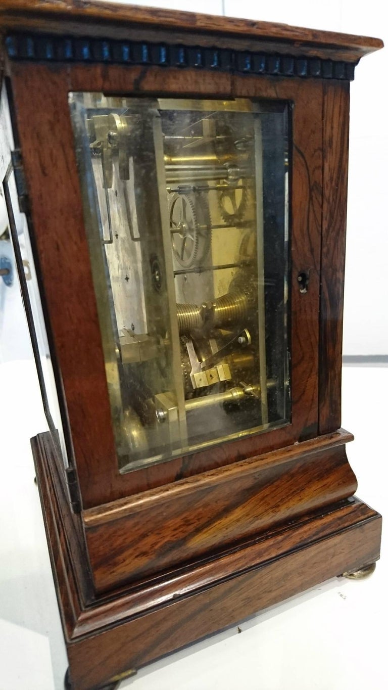 Early 19th Century Rosewood Library Clock by James McCabe, London