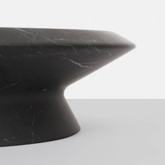 Nouveau centre de table moderne en marbre noir Marquina, créateur Ivan Colominas