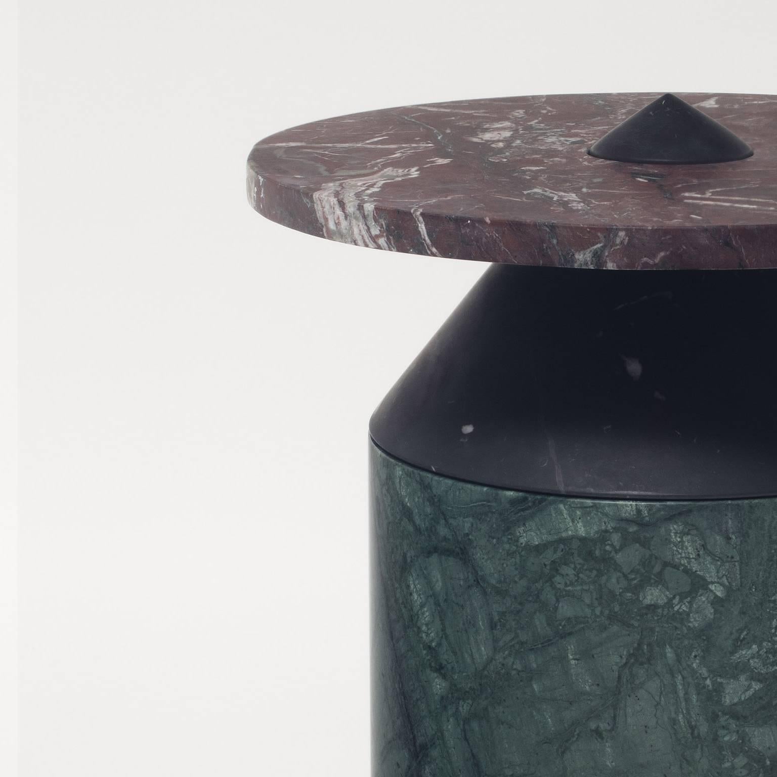 Italian New Modern Coffee Table in Marble, creator Karen Chekerdjian For Sale