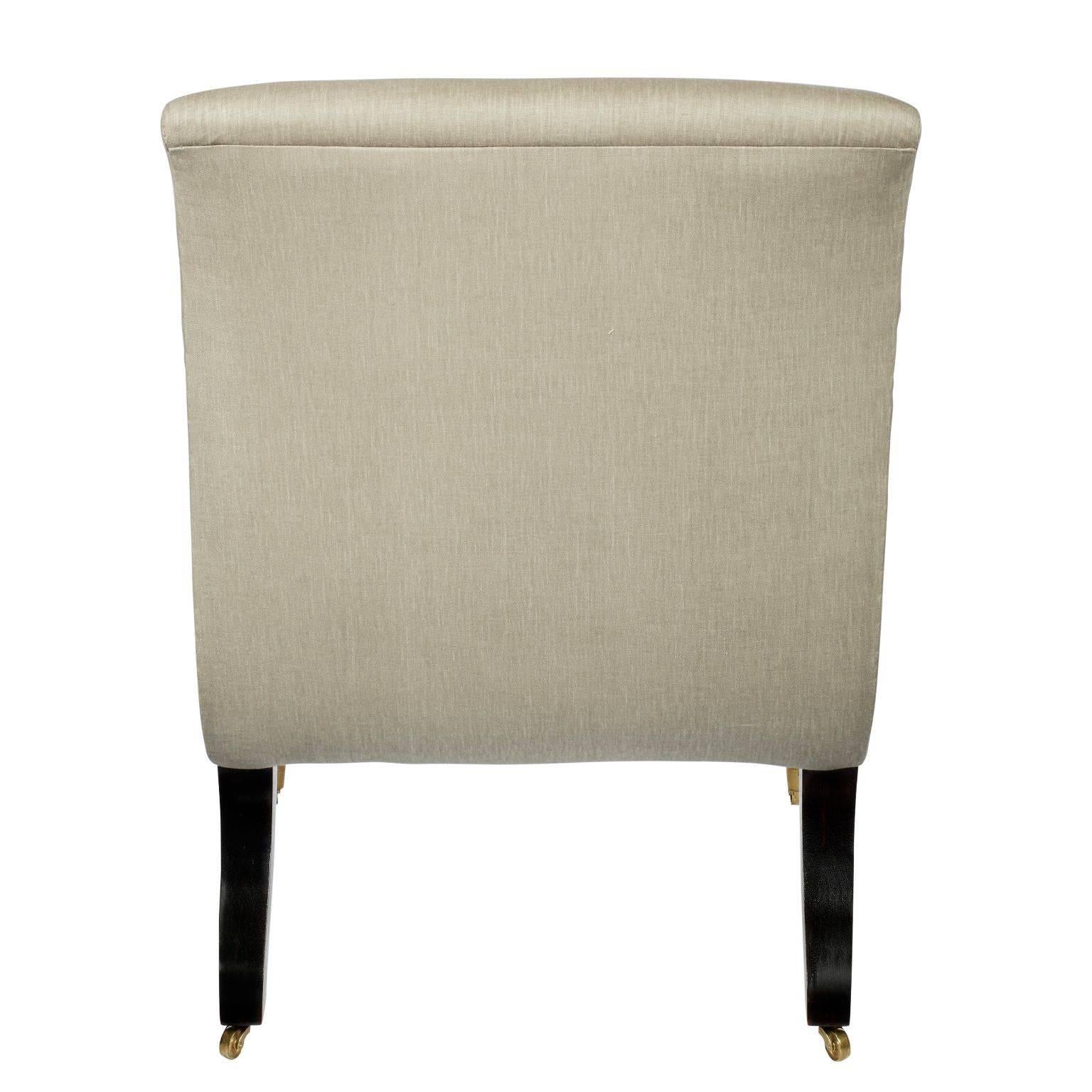 Regency 'Hope' Library Chair by Ensemblier, Custom-Made and Upholstered For Sale