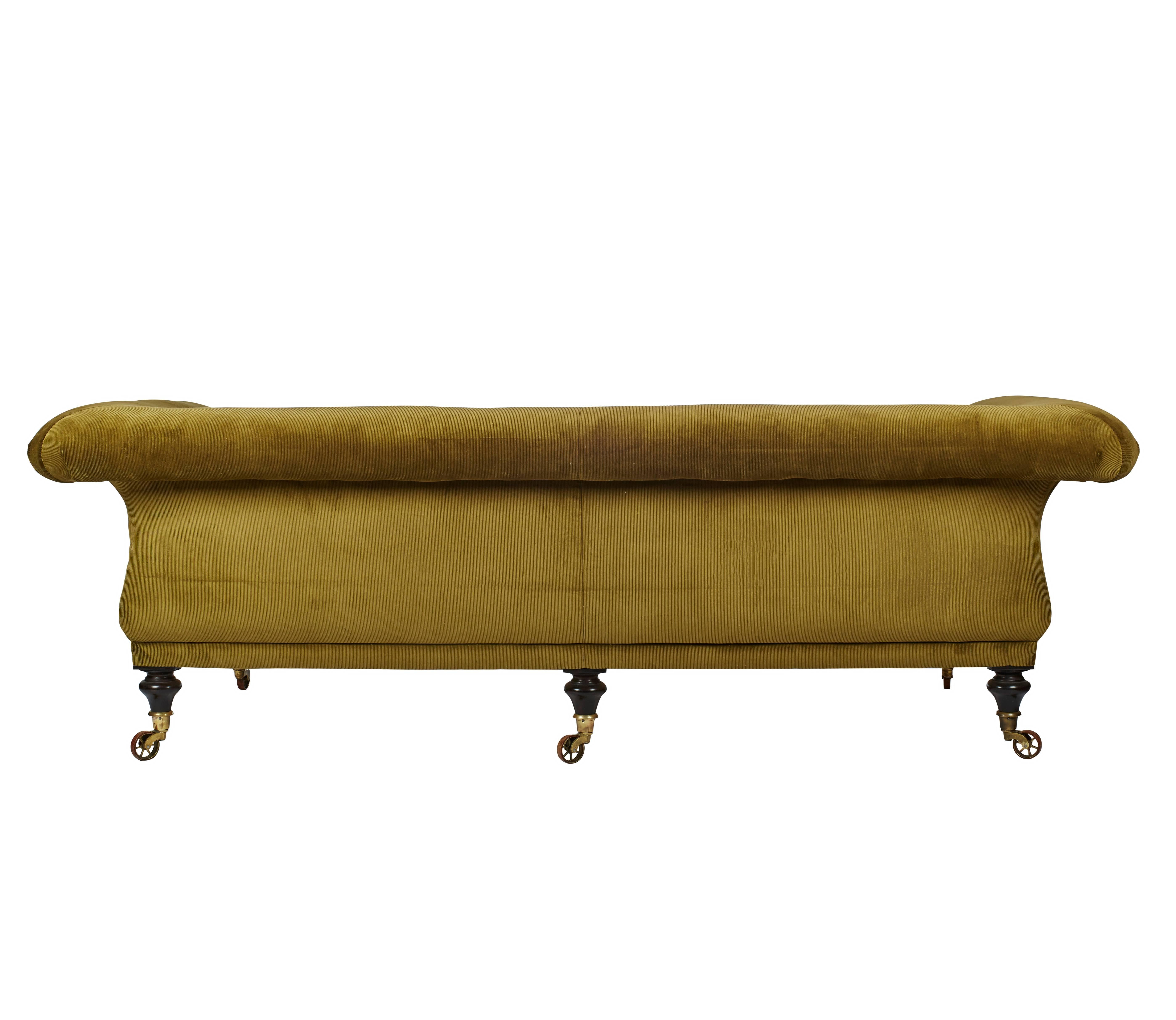 Great Britain (UK) Upholstered 'Kinross' Regency-Inspired Sofa by Ensemblier, Bespoke For Sale
