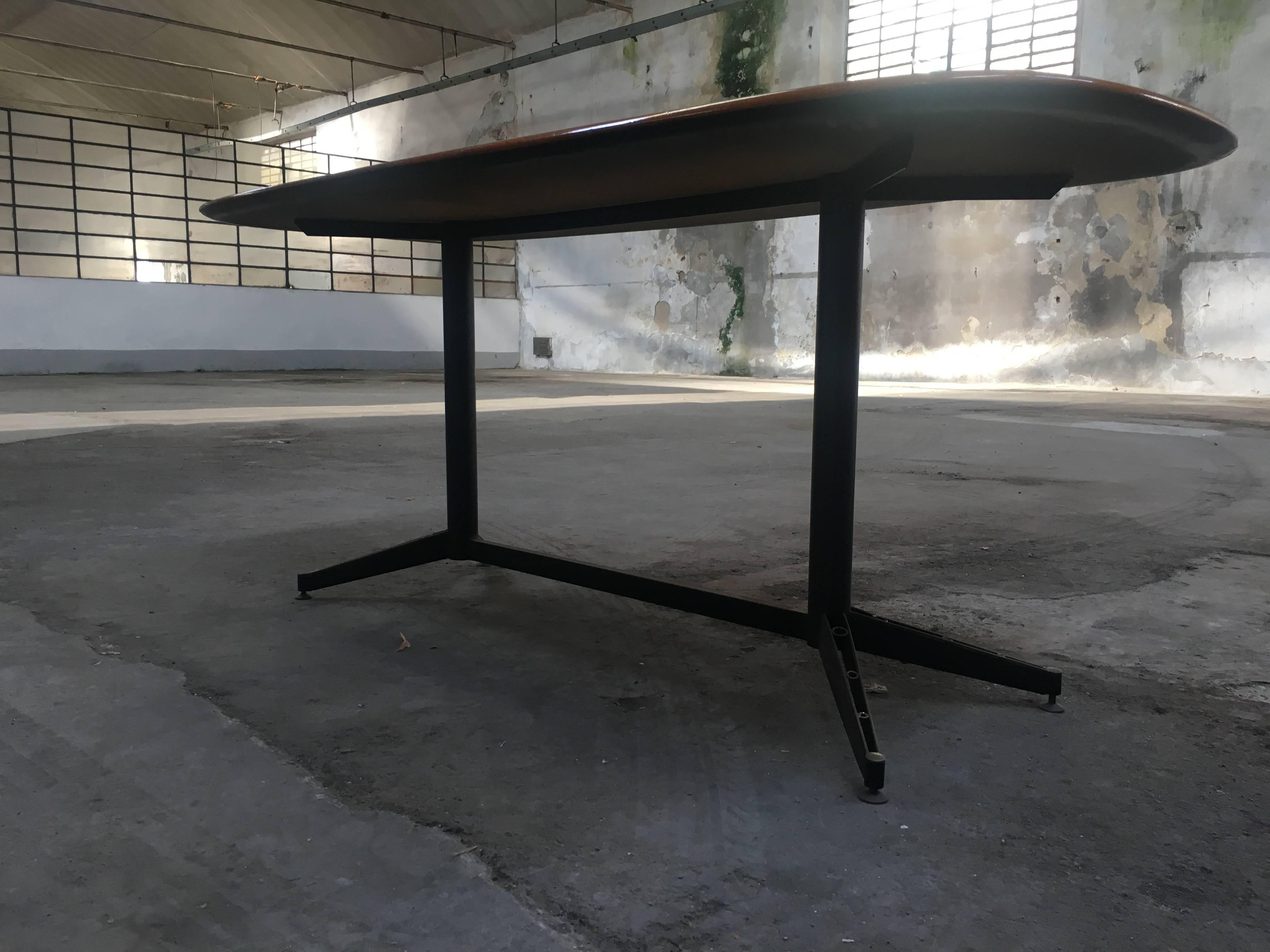 Italian Table from 1960s with Geometrical Decoration on the Top. 1