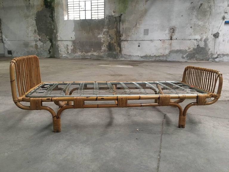 Italian Bamboo Single Bed from 1960s at 1stDibs