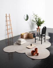 Pool Braided Wool Contemporary Circular Abstract Sculptural Rug