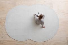Duo Braided Wool Contemporary Abstract Minimalist Sculptural Rug