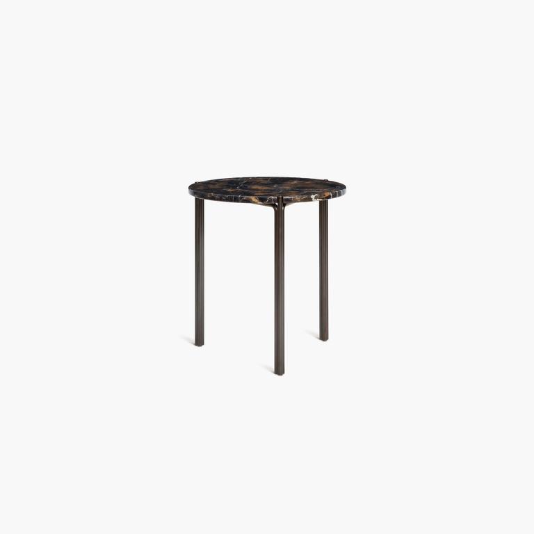 CA16S Contemporary Handcrafted Minimalist Modern Side Table with Stone ...