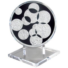 1980s Abstract Modern Lucite Disc Sculpture