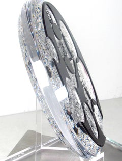 1980s Abstract Modern Lucite Disc Sculpture