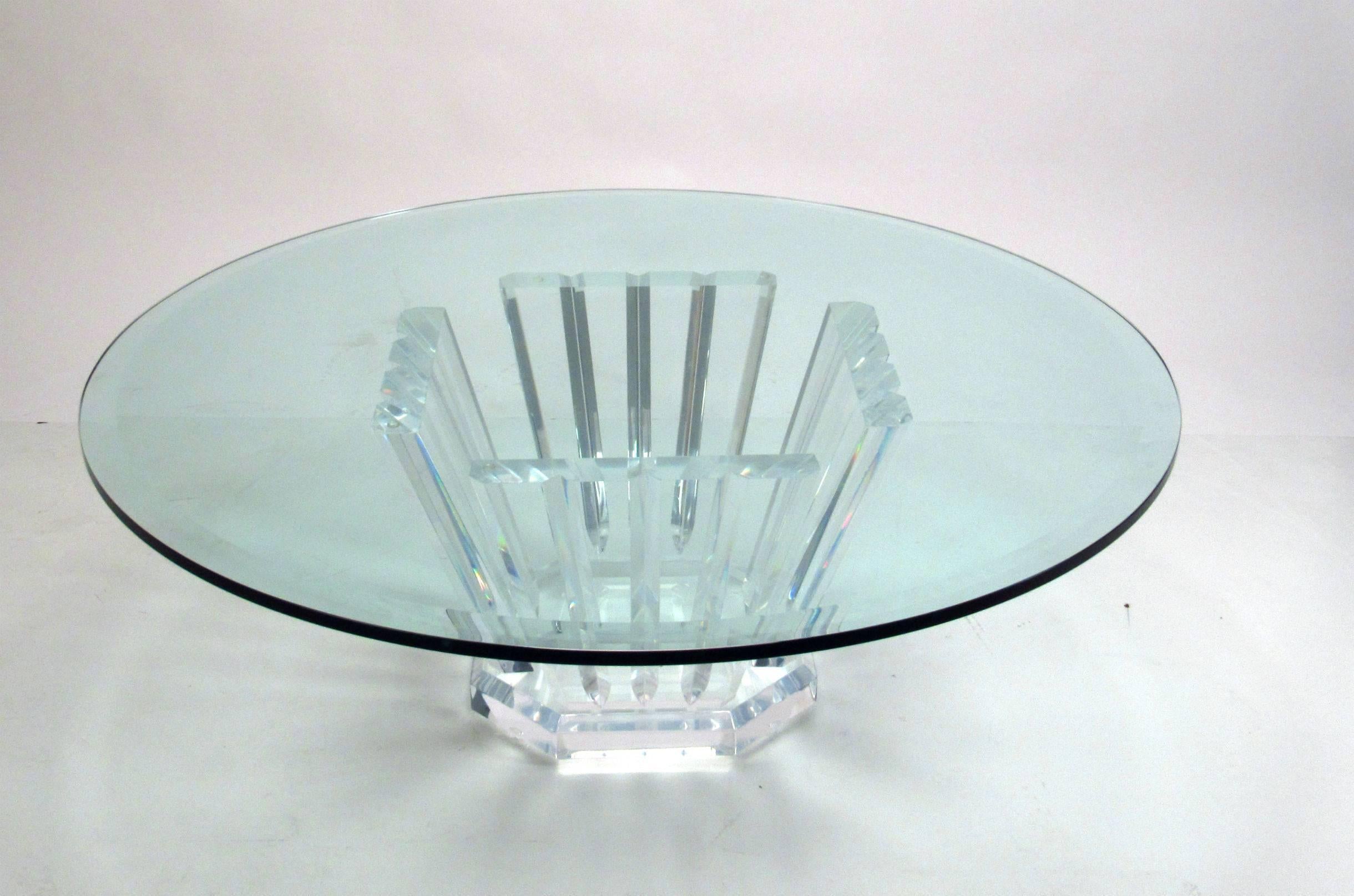 American Lucite Coffee Table by Jeffrey Bigelow, circa 1970s