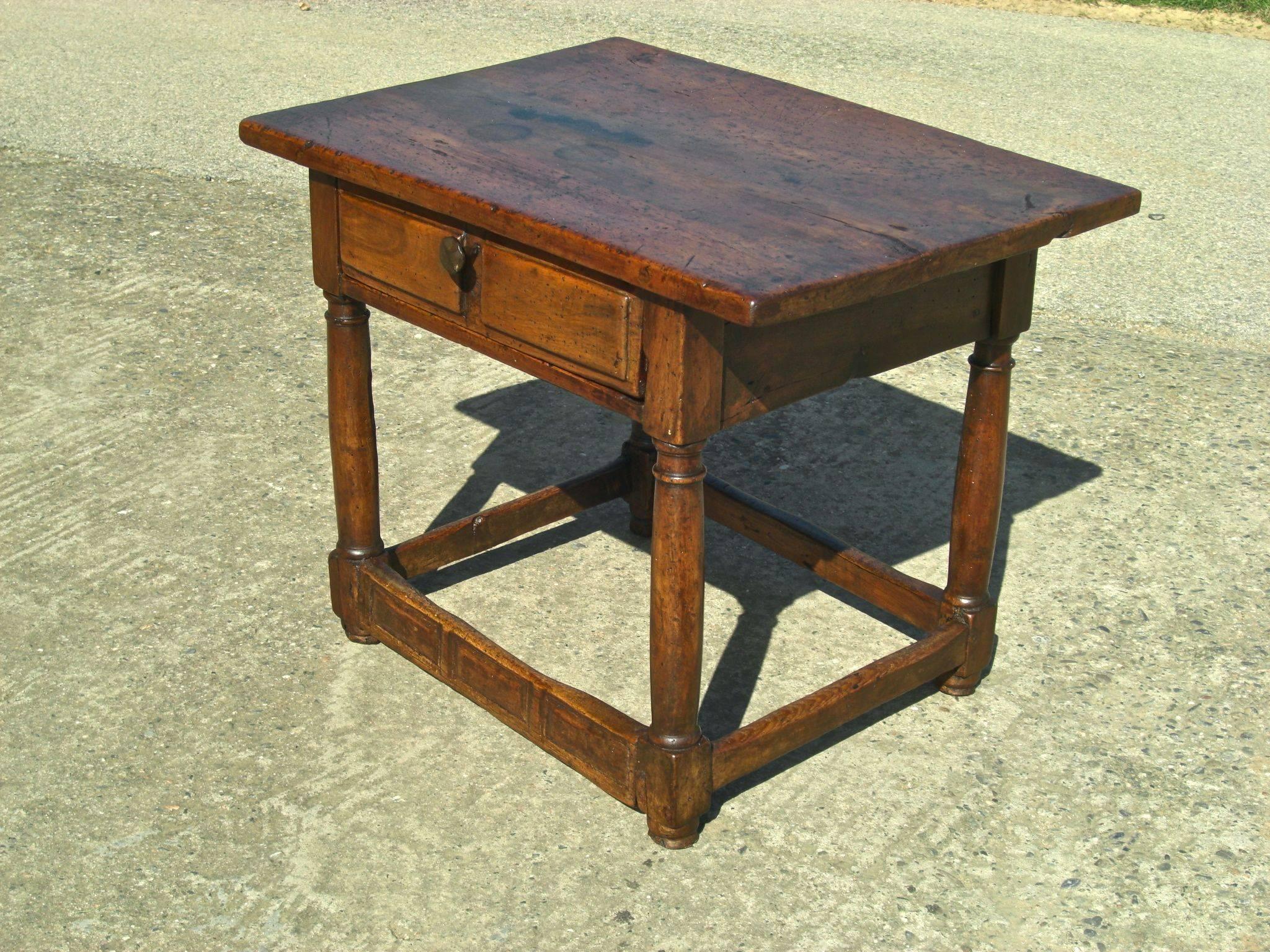 This small early to mid-17th century single board walnut table was found in the province of Palencia in Old Castile, Spain.

One of the most underpopulated and least known of all the Spanish provinces, Palencia was home to the production of some