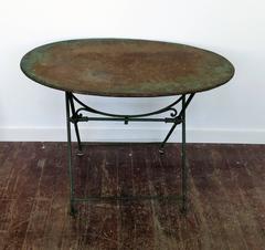 French Iron Folding Table, circa 1900