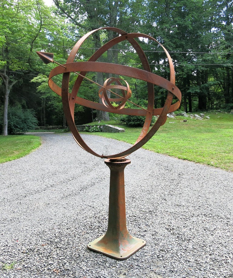 Large Garden Armillary Artisan Made, Garden Sphere at 1stdibs