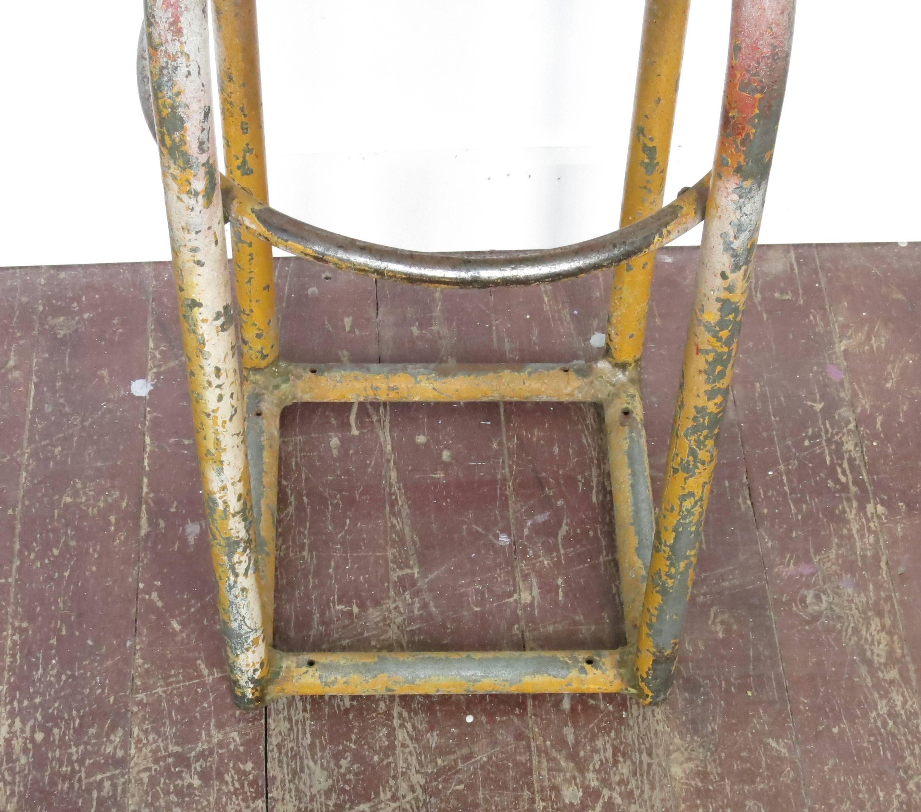 vintage metal stool