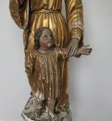 Carved and Gilded European Statue, 19th Century