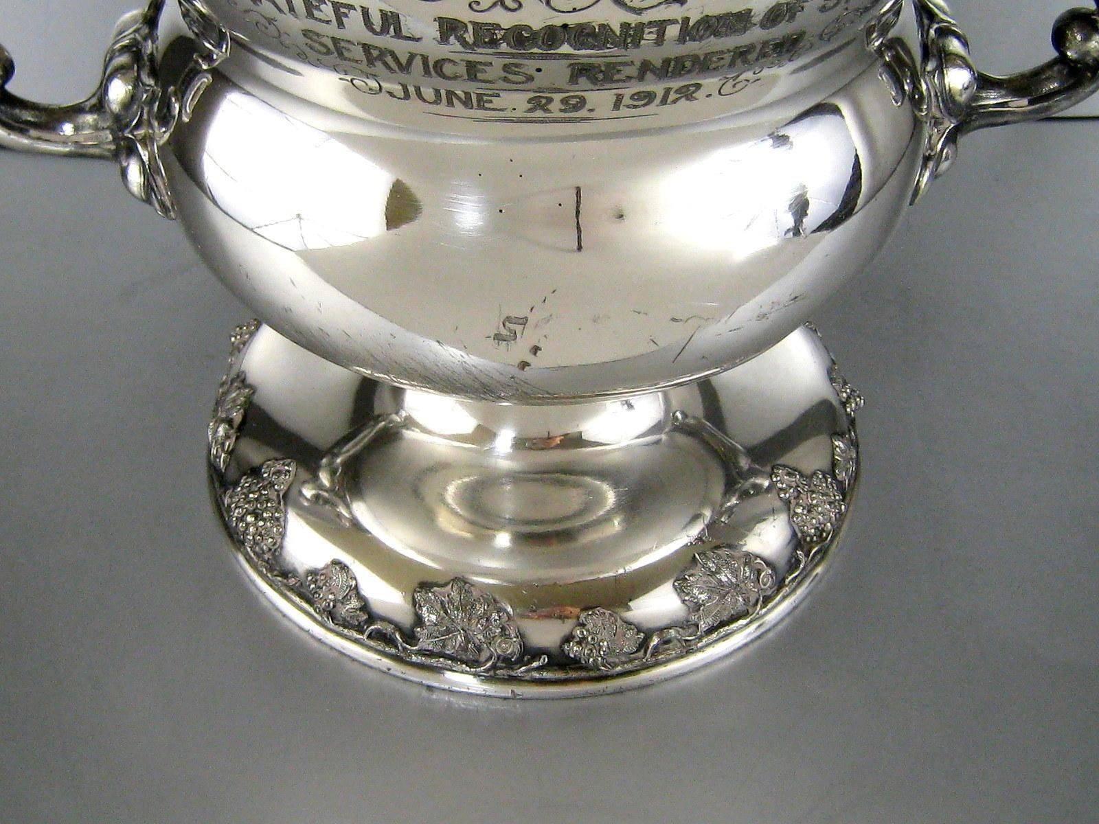 Early 20th Century Silver Plate Trophy Wine Cooler