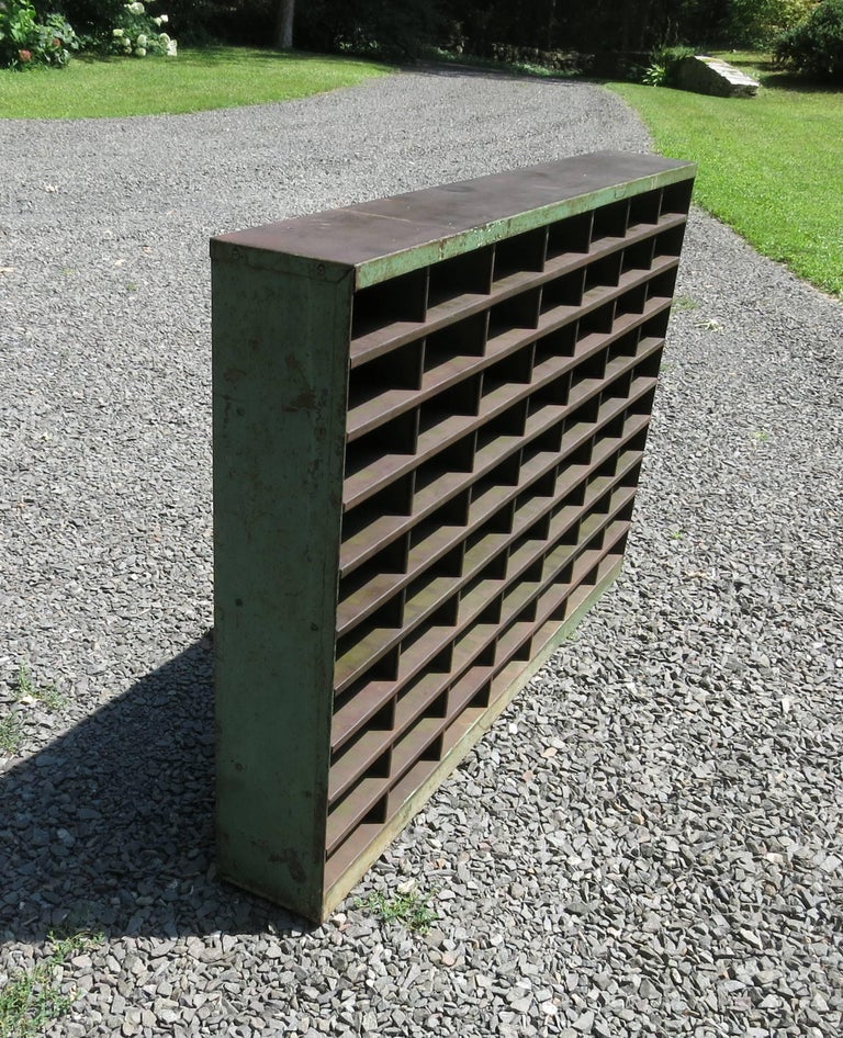 Vintage Industrial Metal Storage Cubby at 1stdibs