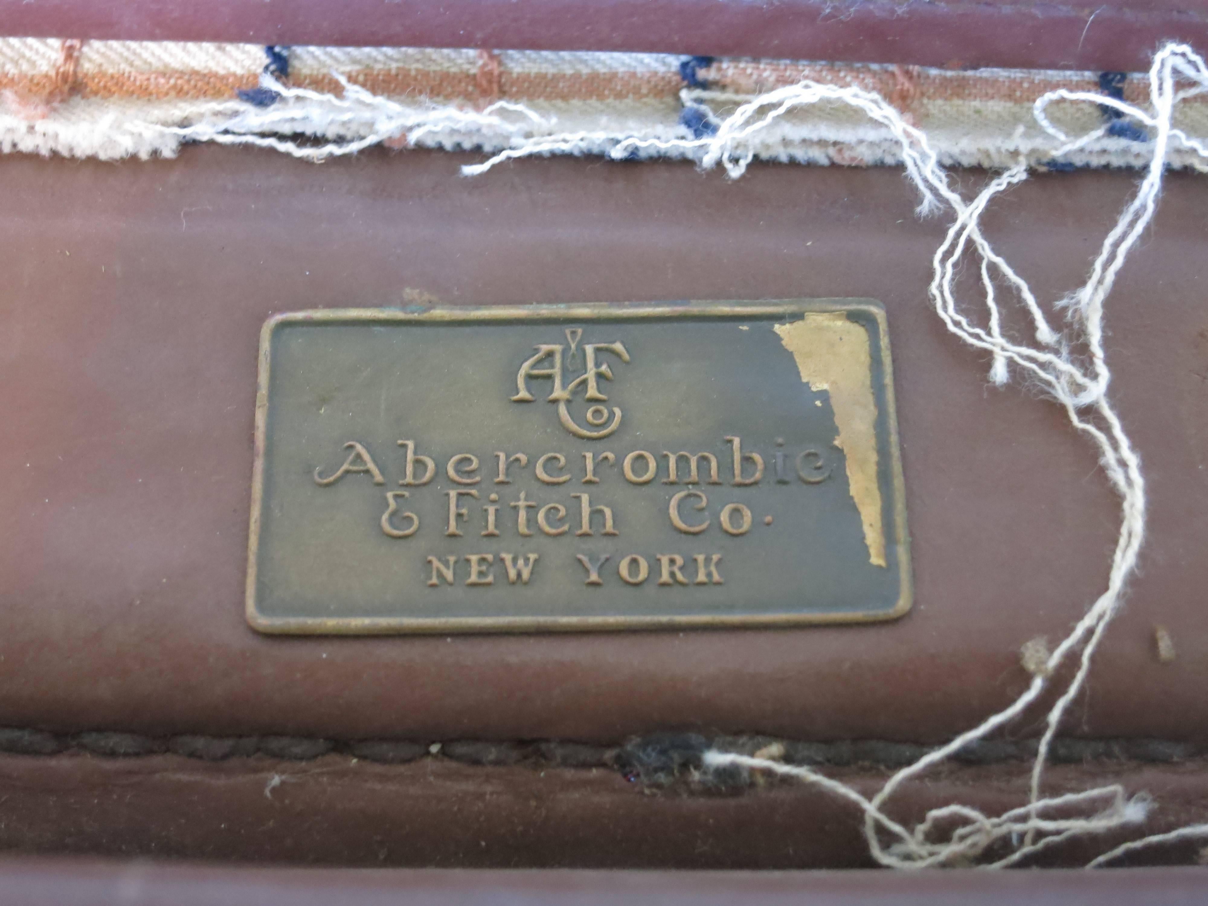 American Vintage Abercrombie and Fitch Leather Suitcase