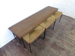 Arthur Umanoff Maple Bench and Set of Nesting Stools for Raymor