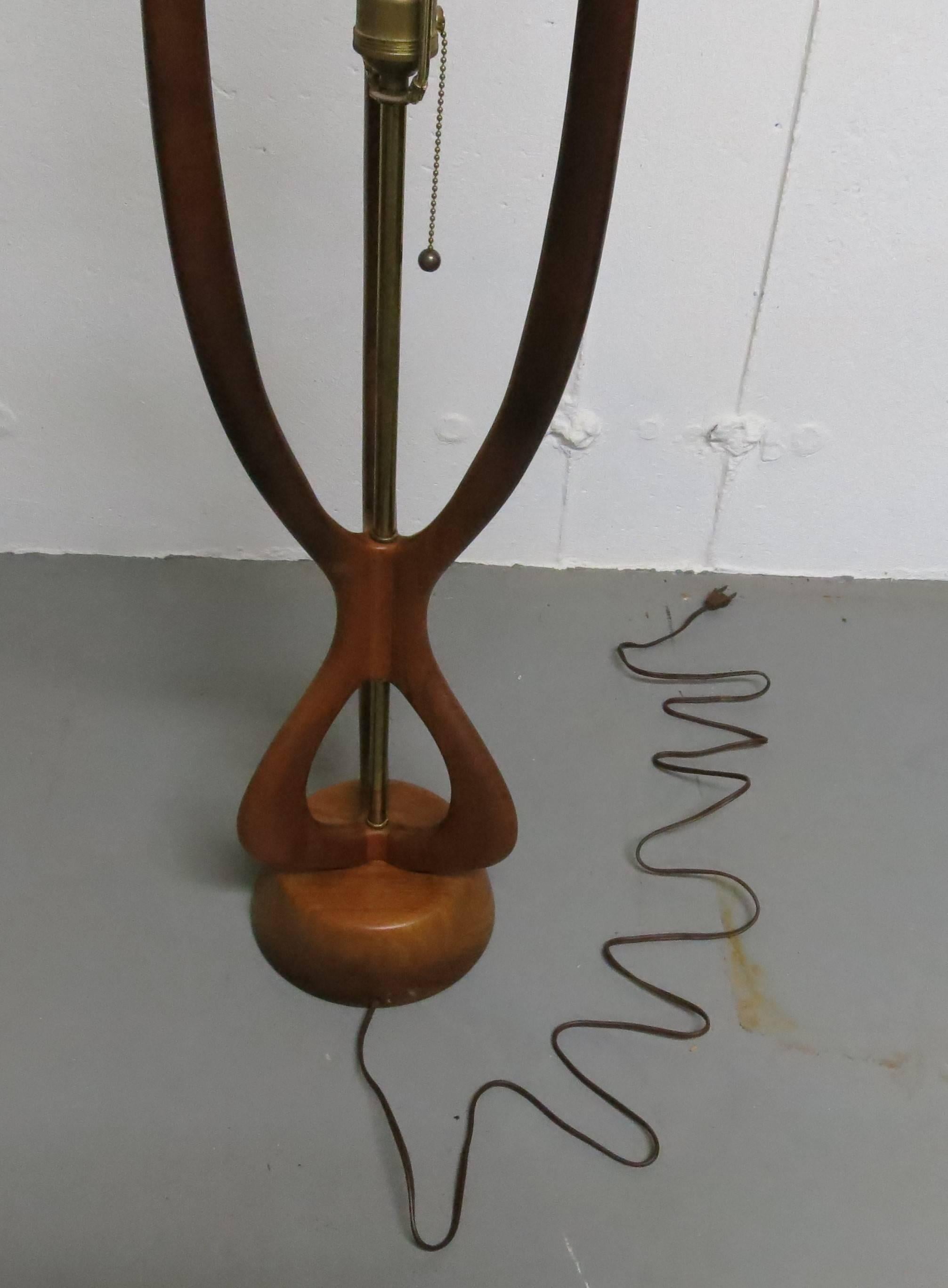 Danish Modern Adrian Pearsall Style Table Lamp In Good Condition For Sale In Newtown, CT