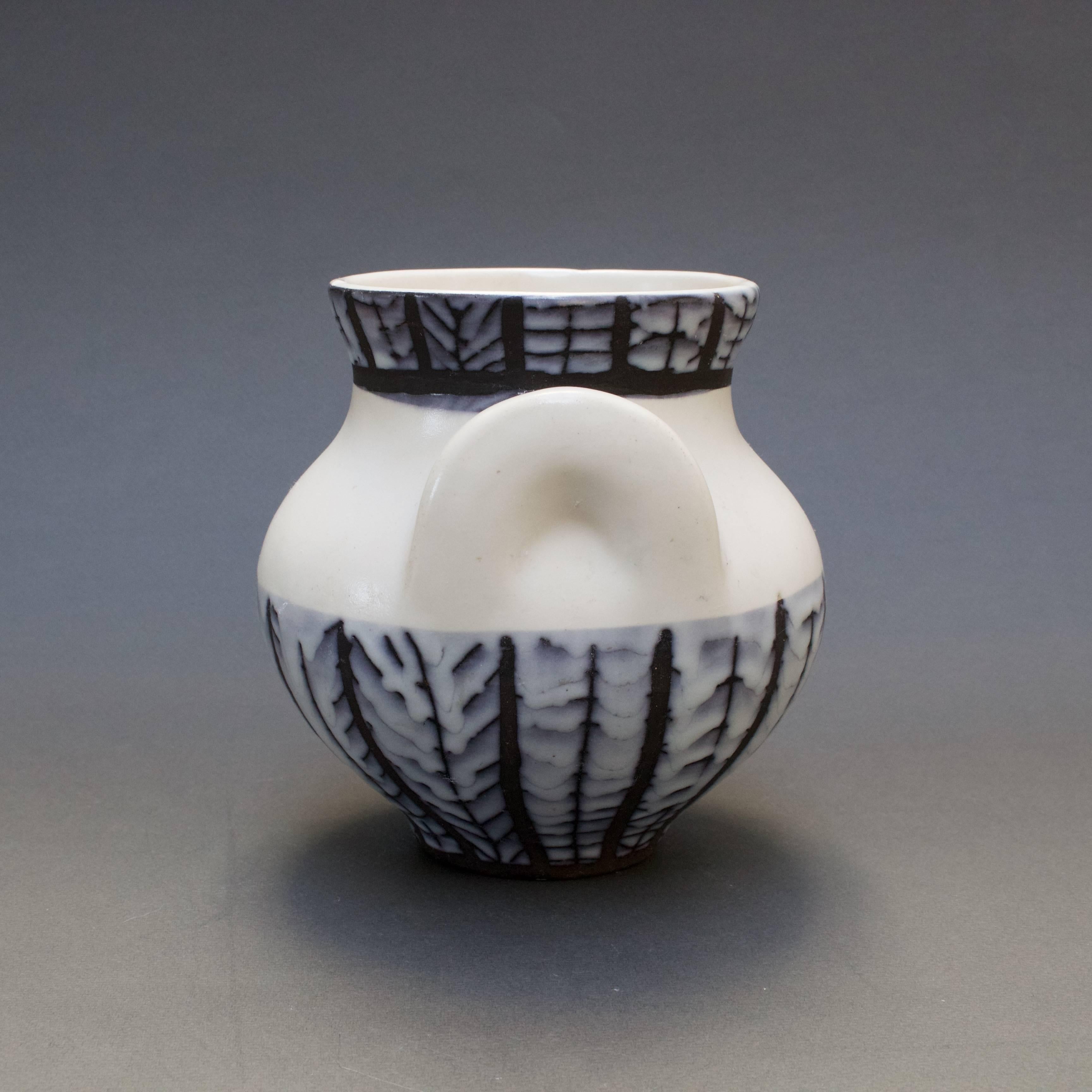 Glazed Ceramic 'Eared' Vase 'Vase à Oreilles' by Roger Capron, Vallauris, France, 1950s