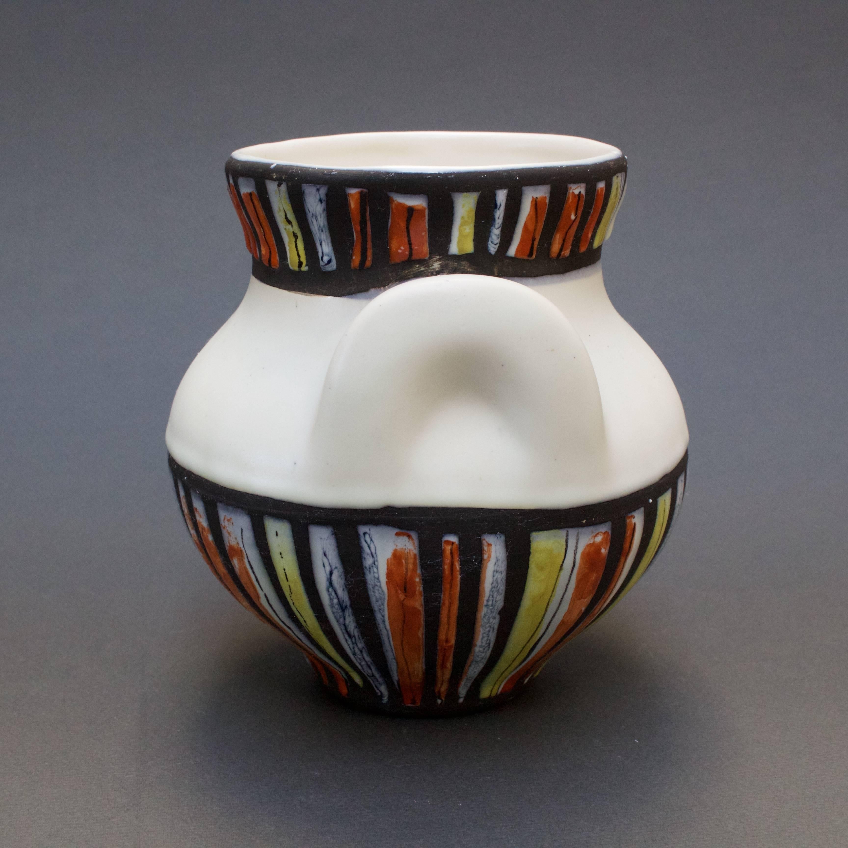 Ceramic 'Eared' Vase 'Vase à Oreilles' by Roger Capron, Vallauris, France, 1950s In Good Condition In London, GB